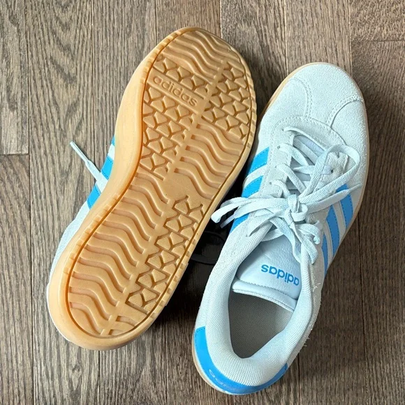 Adidas Light Blue and Tan Athletic Shoes - Picture 2 of 3